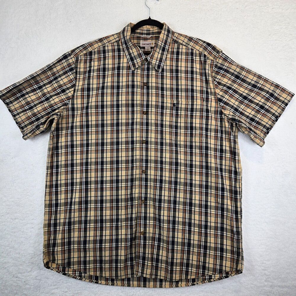 Carhartt Mens Camp Plaid Shirt‎ 2XL Relax Fit